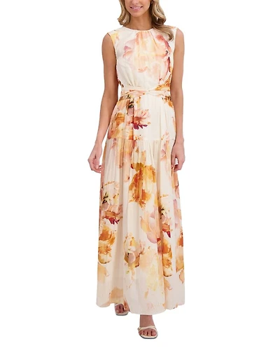 Sleeveless Wrapped Waist Maxi Dress