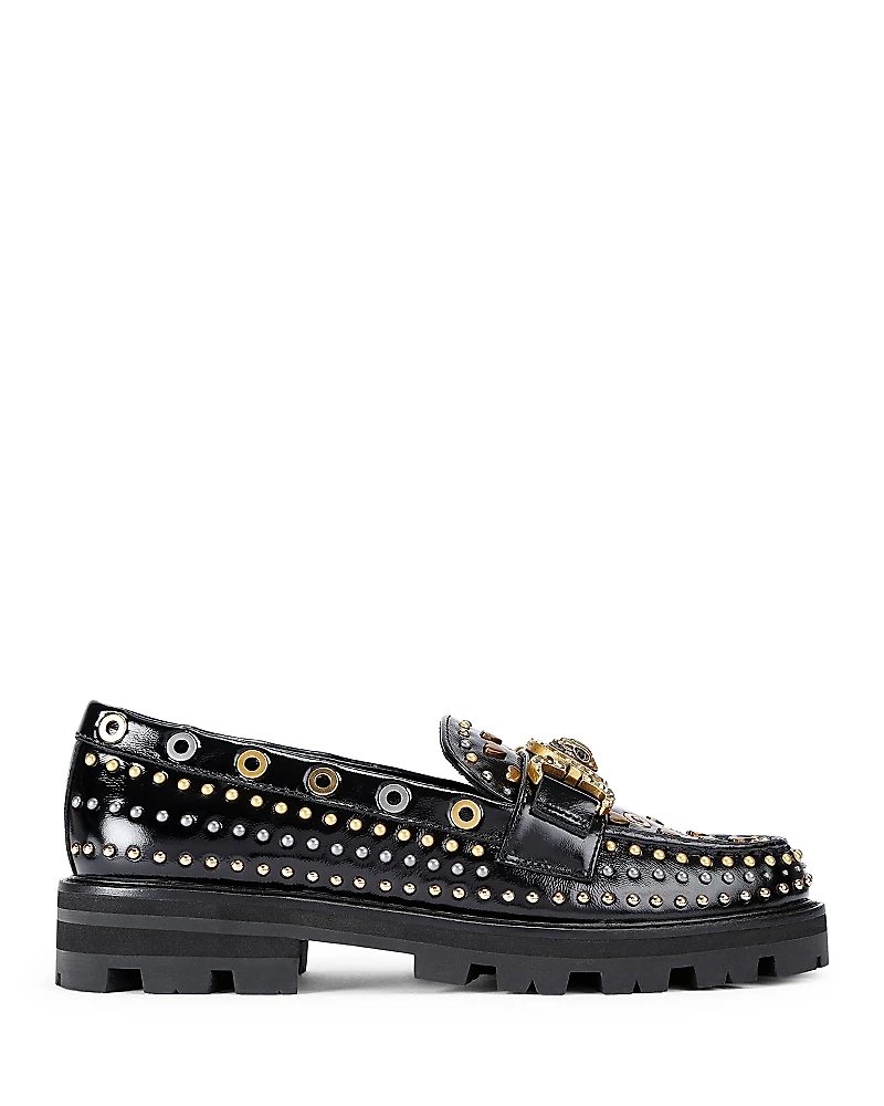 Kurt Geiger London Women's Mansion Studded Loafer Flats