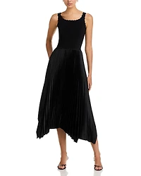 Elie Tahari Mave Mixed Media Sweater Dress