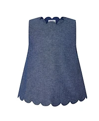 Girls' Chambray Scalloped Top and Short Set - Little Kid, Big Kid