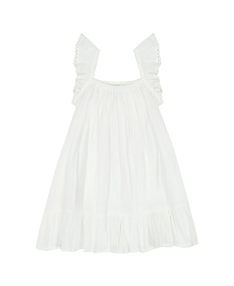 Mer St. Barth Girls' Mini Eva Ruffle Dress - Little Kid, Big Kid