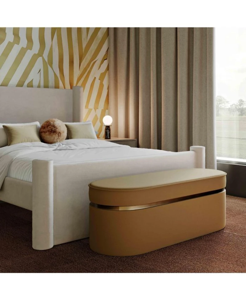 Pomp Honey Velvet Bench