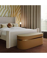 Pomp Honey Velvet Bench