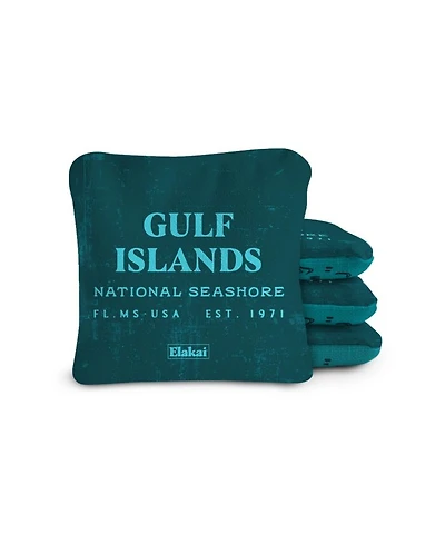 6x6 Gulf Islands National Seashore Durasuede + Turbo Polyglide Pilot Versacraft Cornhole Bags