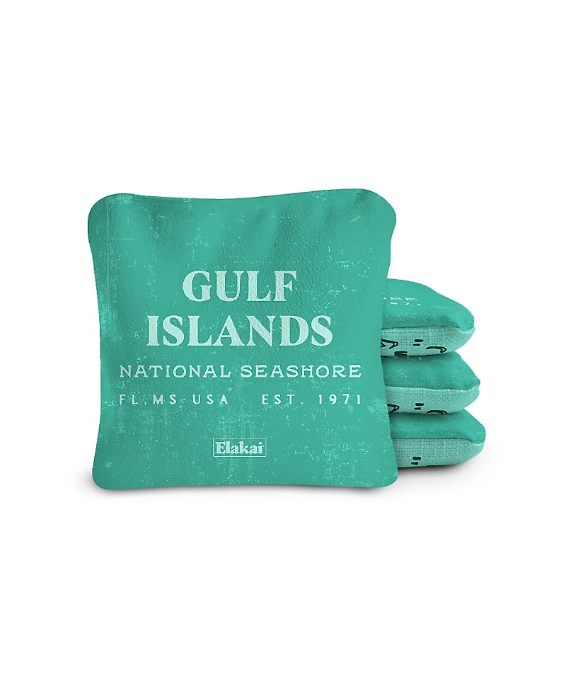 Elakai 6x6 Gulf Islands National Seashore Durasuede + Turbo Polyglide Pilot Versacraft Cornhole Bags
