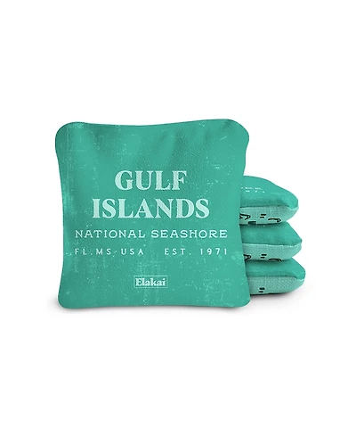 Elakai 6x6 Gulf Islands National Seashore Durasuede + Turbo Polyglide Pilot Versacraft Cornhole Bags