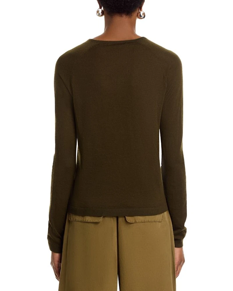 Raglan Cashmere Crewneck Sweater