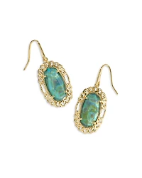 Kendra Scott Dani Deep Aqua Illusion Figaro Frame Drop Earrings