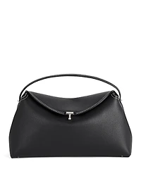 Toteme T-Lock Grained-Leather Top Handle Bag