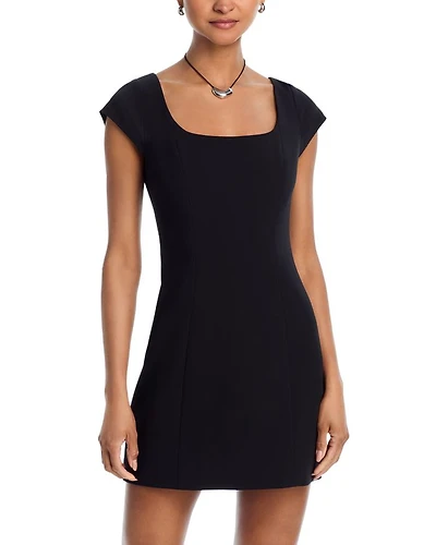 Azra Twill Cap Sleeve Mini Dress
