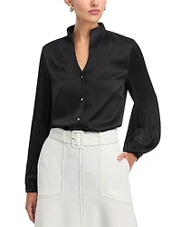 Misook Pleat Sleeve Shirt