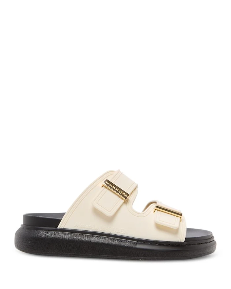 Women's Leather Slide Sandals