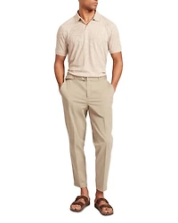 Edwine Jacquard Leaf Print Polo Shirt