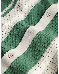 Flauden Striped Pointelle Knit Shirt