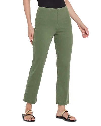 High Rise Ankle Baby Bootcut Jeans Mid Wash