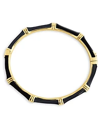 Enamel Bamboo Shaped Hinge Bangle Bracelet