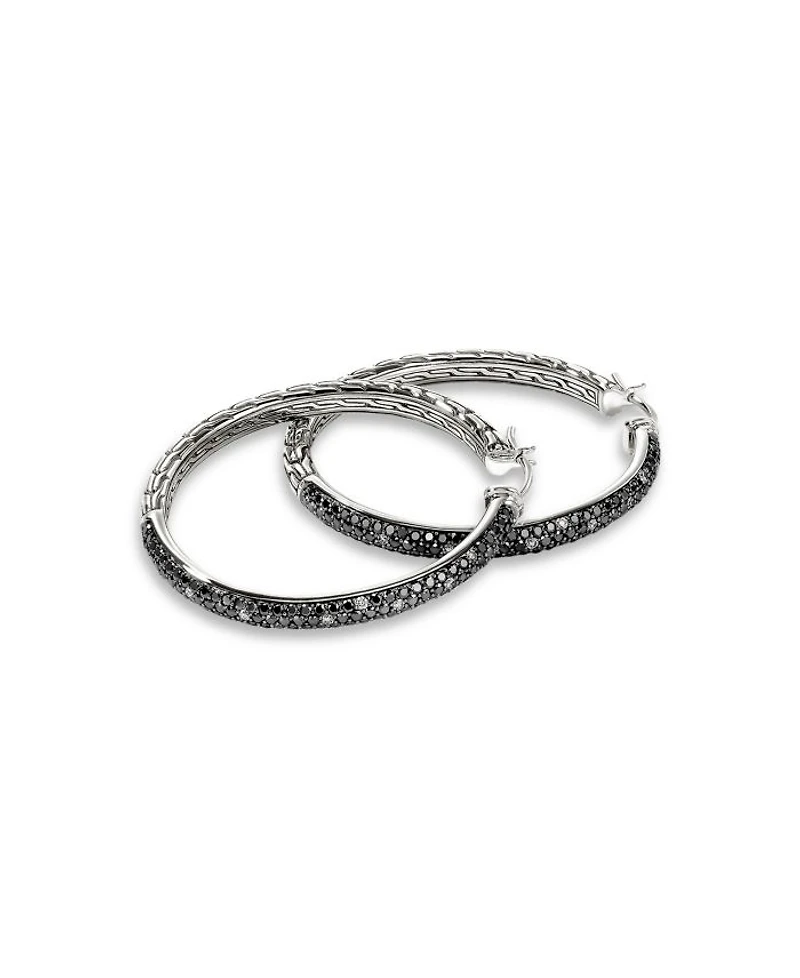 Sterling Silver JH Essentials Diamond Hoop Earrings, 1.74 tcw