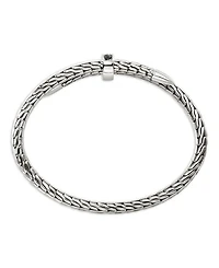 Sterling Silver Spear Black Sapphire Flex Bracelet