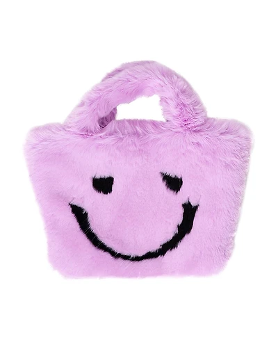 Malibu Sugar Girls' Fuzzy Smiley Face Purse - Little Kid, Big Kid