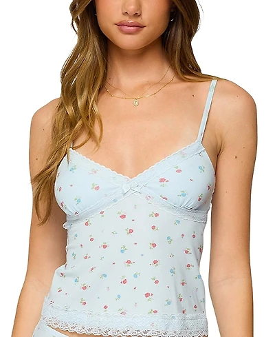 Edikted Aurea Lacey Floral Tank Top