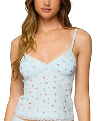 Edikted Aurea Lacey Floral Tank Top