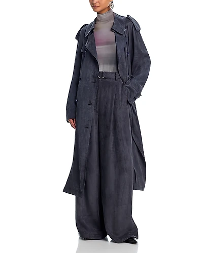 Helmut Lang Fluid Double Breasted Trench Coat