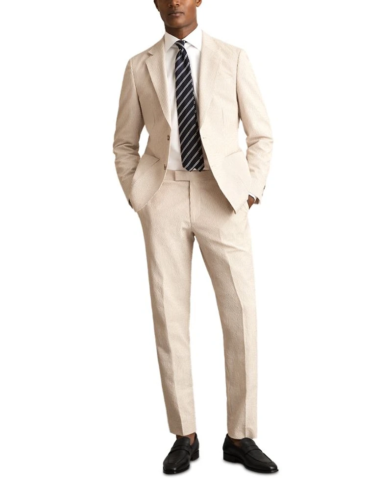Slim Fit Seersucker Mixer Trousers