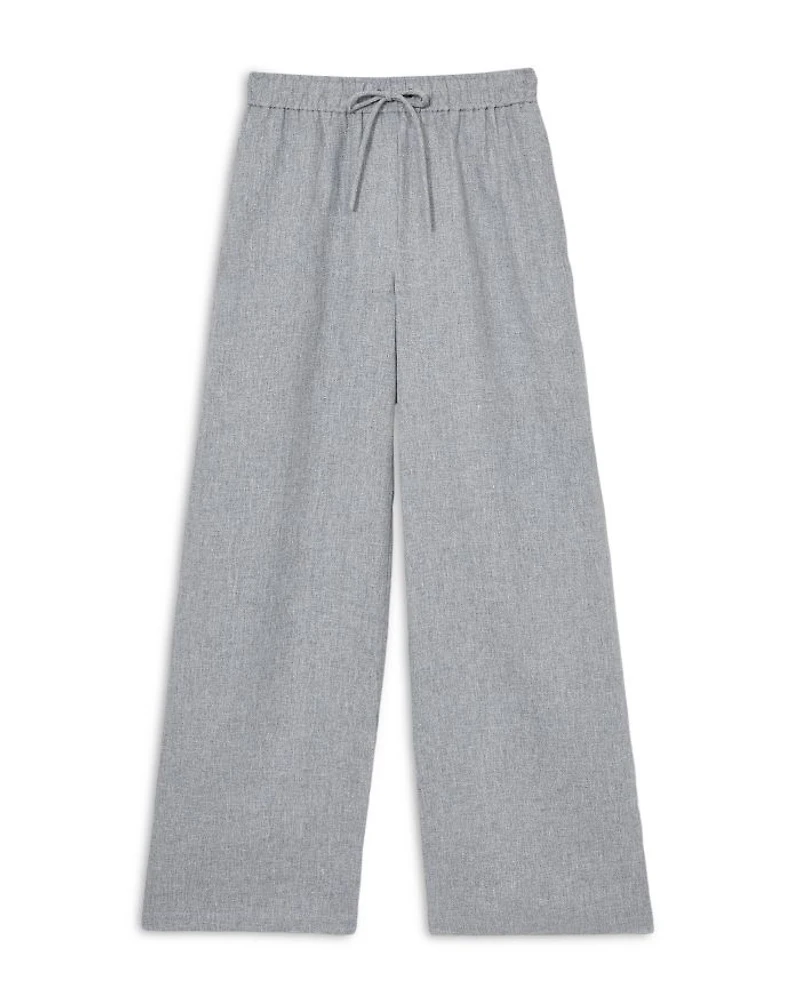 Petite Willow Linen Wide Leg Trousers