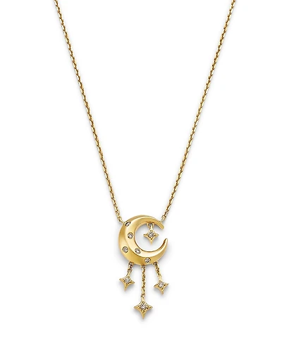 Bloomingdale's Fine Collection Champagne Diamond Celestial Pendant Necklace