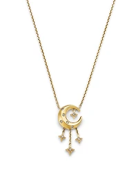 Bloomingdale's Fine Collection Champagne Diamond Celestial Pendant Necklace