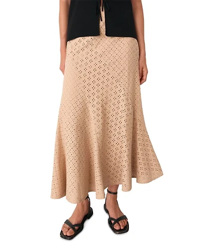 Embroidered Midi Skirt