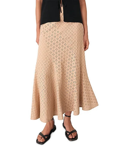 Whistles Embroidered Midi Skirt