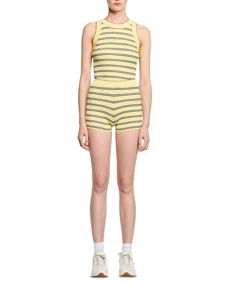 Striped Knit Shorts