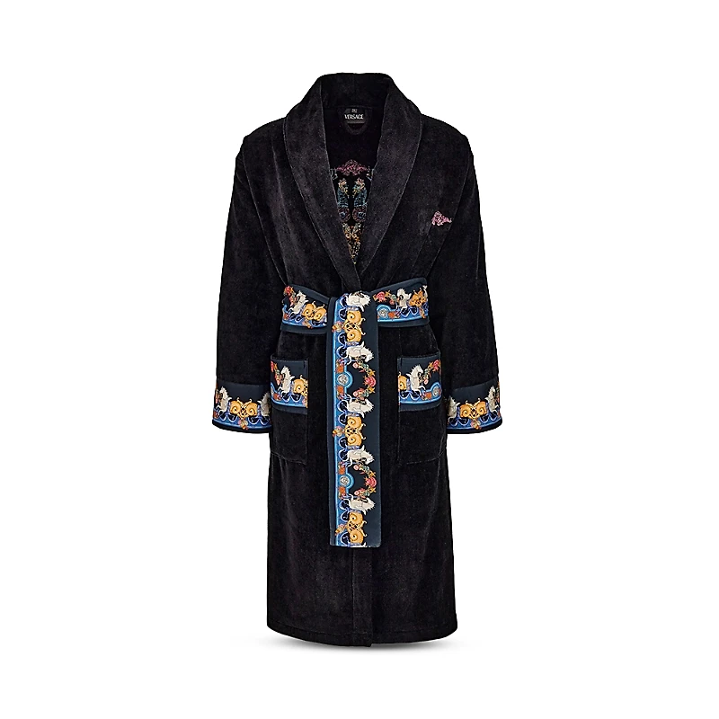 Versace Coral Theatre Terry Bath Robe