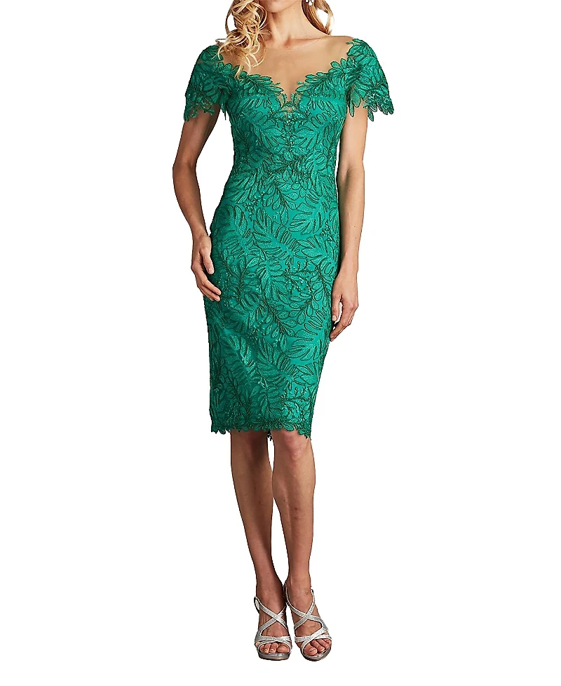 Tadashi Shoji Burgess Embroidered Lace Dress