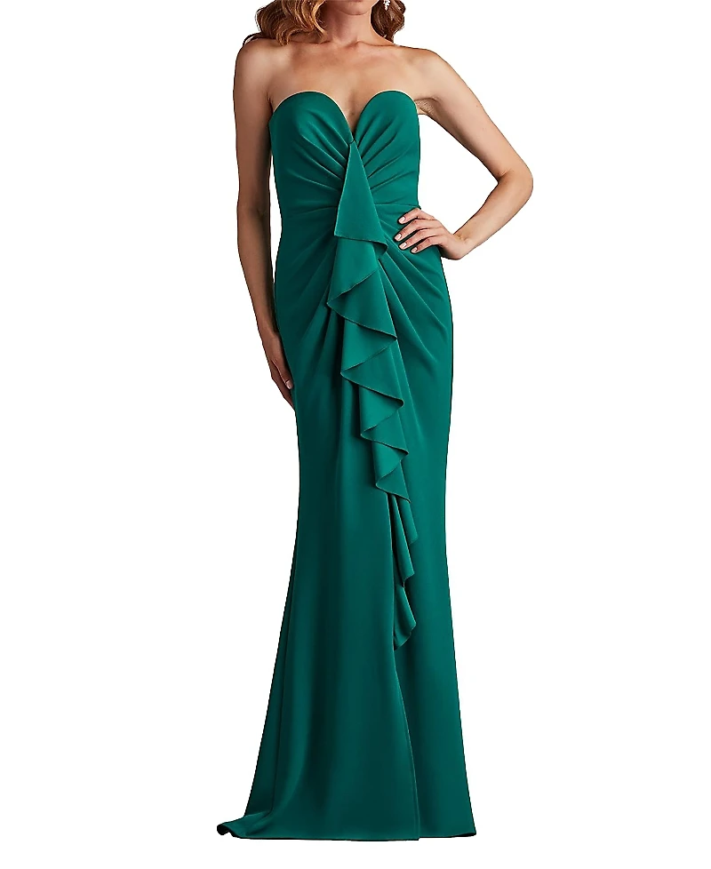 Tadashi Shoji Mallam Waterfall Drape Gown