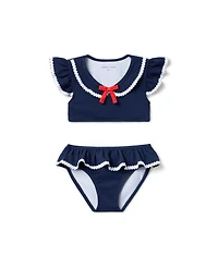 Girls' Ric Rac Two Piece Swim - Little Kid, Big Kid