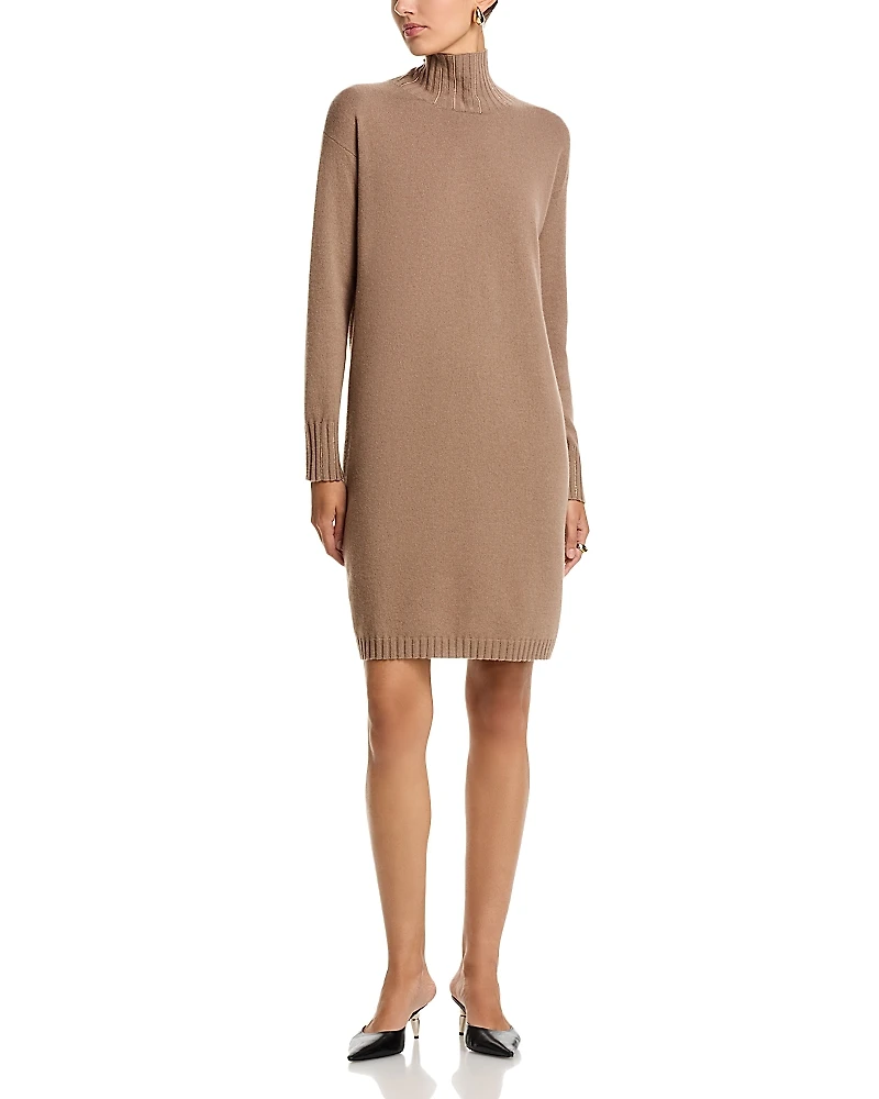 Fabiana Filippi Diamante Trim Turtleneck Knit Dress