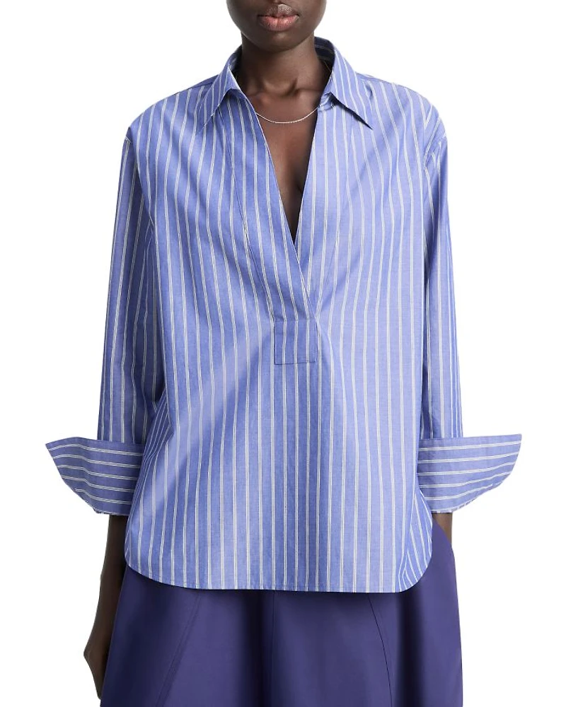 Relaxed Long Sleeve Popover Shirt