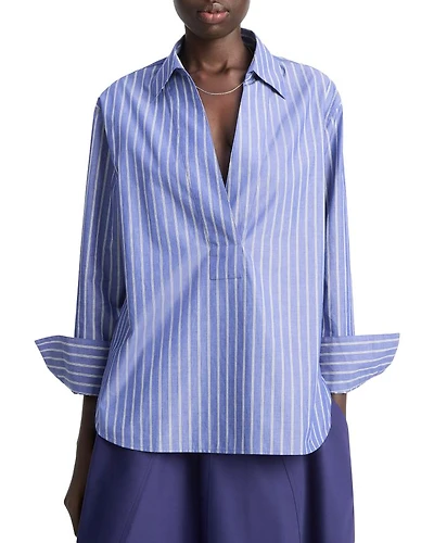 Relaxed Long Sleeve Popover Shirt