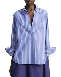 Relaxed Long Sleeve Popover Shirt