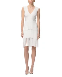 V Neck Gracie Midi Fringed Dress