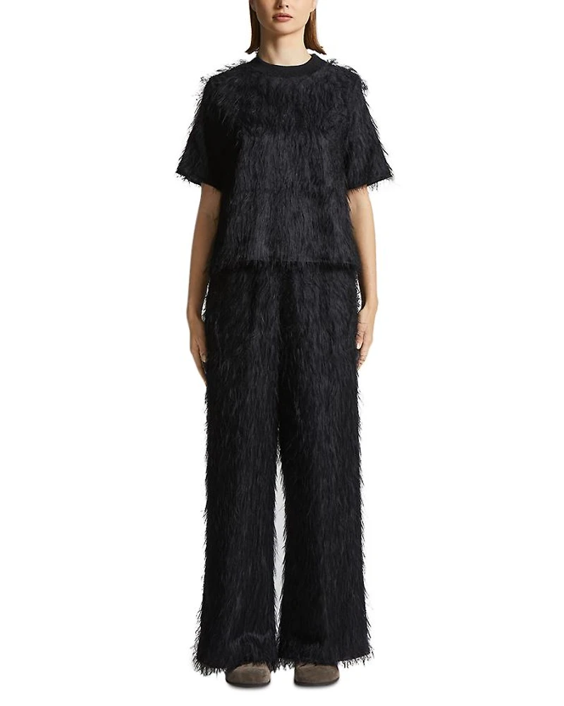 Short Sleeve Eyelash Top