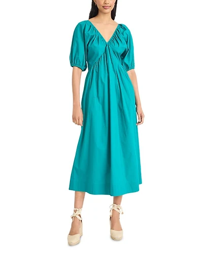 Puff Sleeve Midi Dress