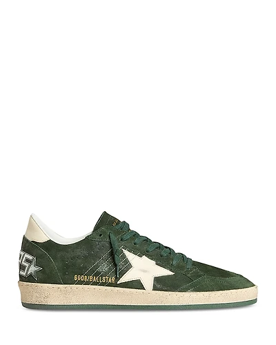 Golden Goose Men's Ballstar Suede Upper Sneakers