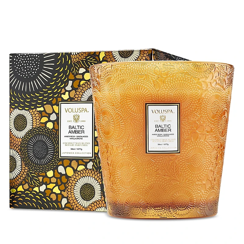 Voluspa Baltic Amber 3 Wick Hearth Candle