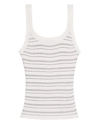 Ribbed Contrast Stripe Tank