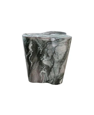 Slab Faux Marble Short Side Table