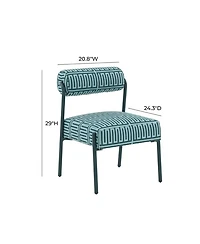 Jolene Patterned Linen Accent Chair
