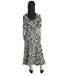 Madi Crepe Floral Midi Dress